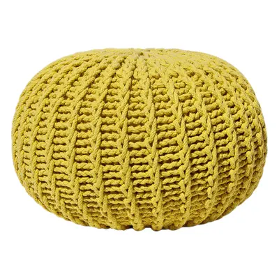 Ottoman CONRAD Yellow Cotton cm cm