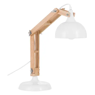 Desk Lamp SALADO Adjustable Wood White