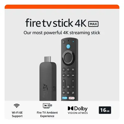 Amazon Fire TV Stick 4K Max streaming device 16gb | supports Wi-Fi 6E