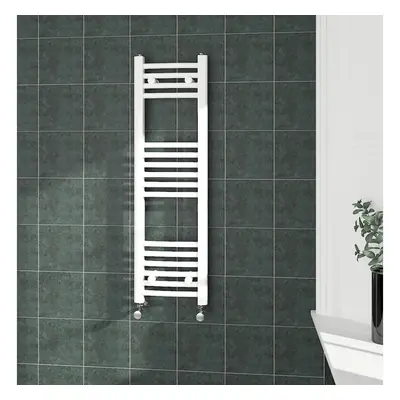 (1000x300mm, White) NRG Curved Central Heating Towel Rail Bathroom Heated Rad Radiators Ladder W