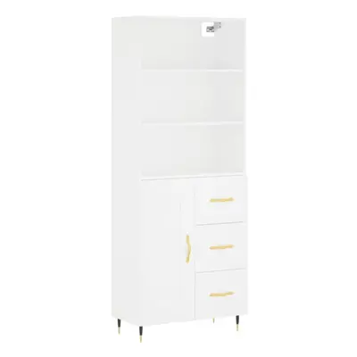 (white, wood door drawers) vidaXL Highboard Sideboard Storage Cabinet Cupboard Cabinet Engineere