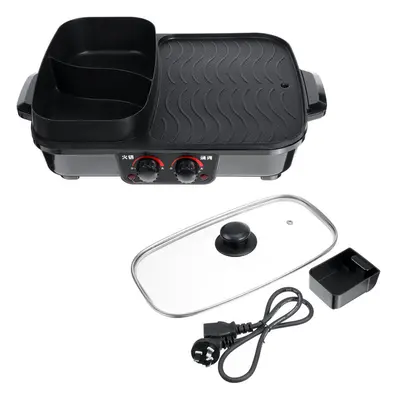 1500W in Electric Smokeless Nonstick Barbecue Pan Roasted Shabu Hot Pot