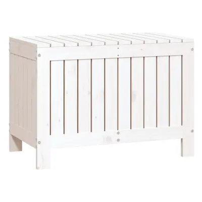 (white) vidaXL Garden Storage Box Outdoor Storage Box Blanket Box Solid Wood Pine