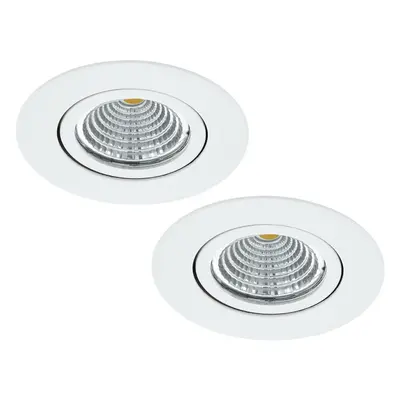 2 PACK Wall / Ceiling Flush Downlight White Recess Spotlight 6W Built in LED