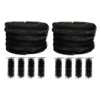 40 Metres Black Gutter Brush Leaf Guard with Drain Guard Plugs