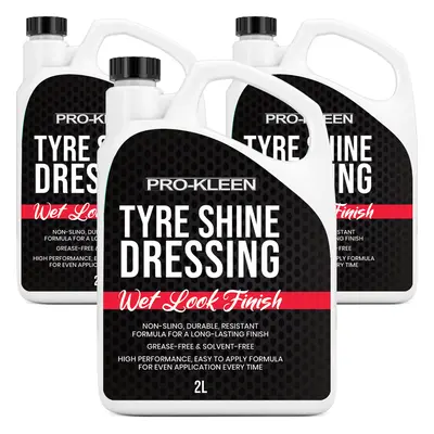 (3 x 2L) ProKleen Tyre Shine Dressing Wet Look Finish