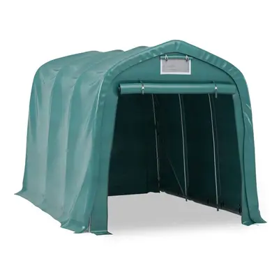 vidaXL Garage Tent PVC Green Outdoor Canopy Carport Gazebo Vehicle Tool Shed