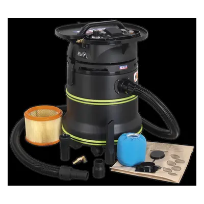 Vacuum Cleaner Industrial Dust-Free Wet/Dry 35L 1000W/230V Plastic Drum M-Class Self-Clean Filte