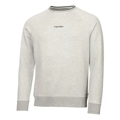 (XXL, Silver Marl) Calvin Klein Mens Rendell Soft Crew Neck Stretch Fabric Golf Sweater