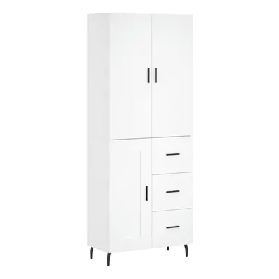 (white, wood door drawers) vidaXL Highboard Sideboard Storage Cabinet Side Cabinet White Enginee