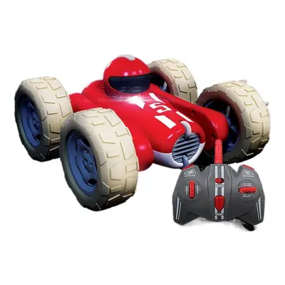 (Red) 1/24 RC Car 4WD Stunt 2.4GHZ Remote Control 360Rotating Auto Demo