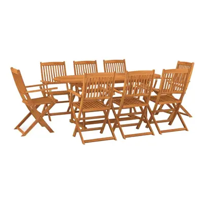 vidaXL Garden Dining Set Piece Outdoor Table and Chair Solid Wood Acacia