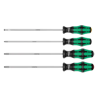 Wera 335/350/355/4 Kraftform Plus Lasertip Screwdriver set, PH/PZ/SL, 4pc