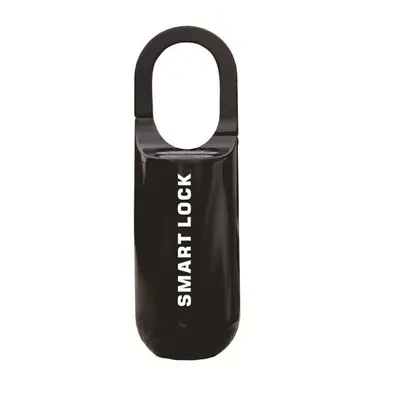 (Black) Fingerprint Lock Waterproof Mini USB Rechargeable Door Lock Quick Unlock Zinc Alloy Anti