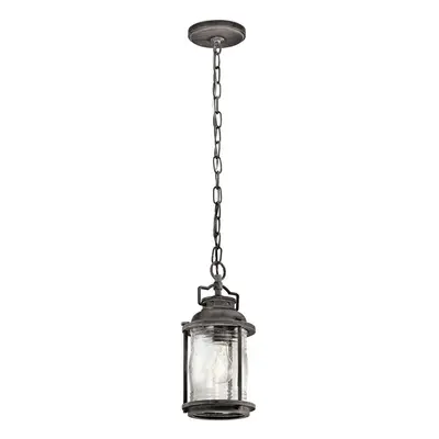 Outdoor IP44 Bulb Chain Lantern Weathered Zinc LED E27 60W d01614