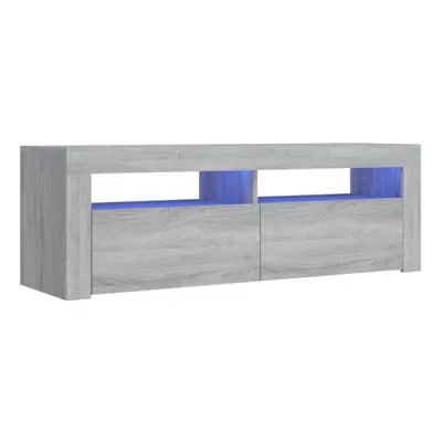 (grey sonoma) vidaXL TV Cabinet with LED Lights TV Stand Unit 120x35x40 cm Multi Colours