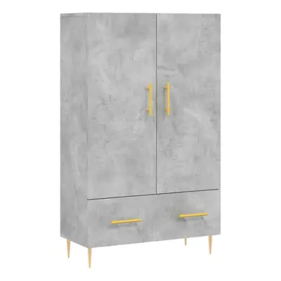 (concrete grey) vidaXL Highboard Sideboard Storage Cabinet Side Cabinet White Engineered Wood