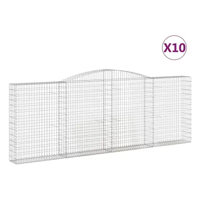 (400 x x 140/160 cm/ pcs) vidaXL Arched Gabion Basket Stone Basket Gabion Retaining Wall Galvani