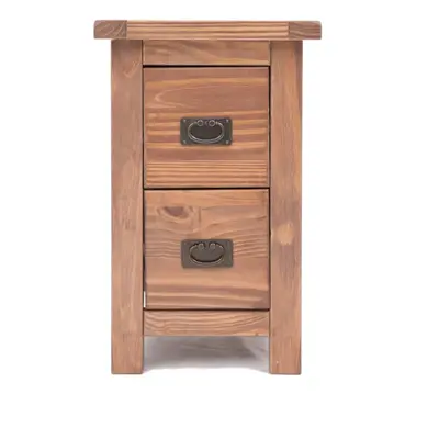 Bedside Table Drawer Petite Dark Oak Cabinet Bedroom Furniture Nightstand