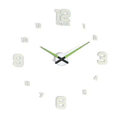 (White, 47) DIY Wall Clock Silent Quartz Luminous Wall Night Clocks