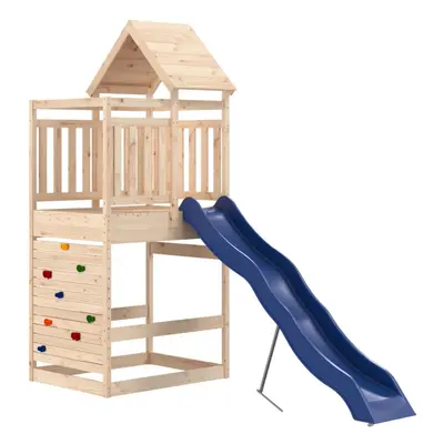 (solid pinewood) vidaXL Outdoor Playset Playhouse Play Tower Playground Set Solid Wood Douglas