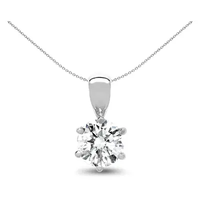 Jewelco London Solid 18ct White Gold Claw Set Round G SI1 0.25ct Diamond Classic Solo Solitaire 