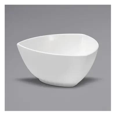 Buffalo F8010000765 Ware Triangular Porcelain Bowl, Bright White