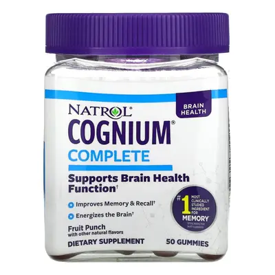 Natrol, Cognium Complete, Fruit Punch, Gummies