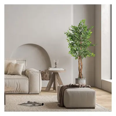 YOLEO 6FT Artificial Ficus Tree-Lifelike Silk Plant for Indoor Decor