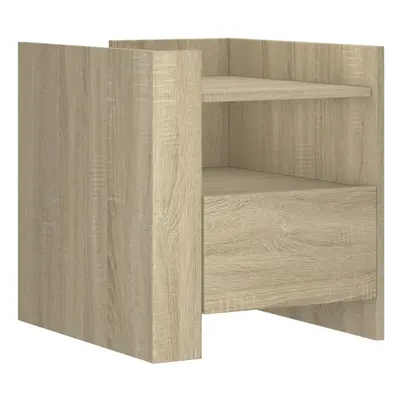 (sonoma oak) vidaXL Bedside Cabinet Nightstand Bed Side Table Sonoma Oak Engineered Wood