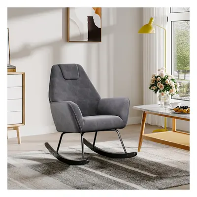 Comfy Grey Nursery Rocking Chair