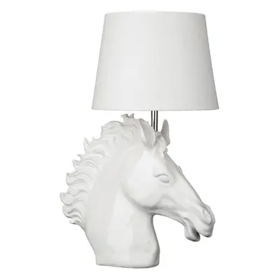 Premier Housewares Caballo White Polyresin Table Lamp