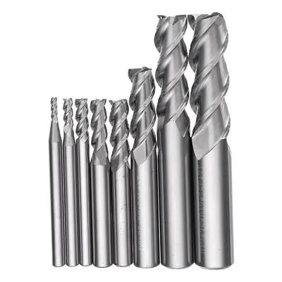 2-12mm Flutes Carbide End Mill Set Tungsten Steel Milling Cutter Tool for Aluminum Alloy