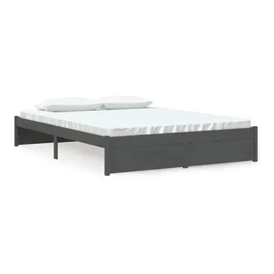 (grey, x cm) vidaXL Solid Wood Bed Frame Bedroom Bedstead Bed Base Multi Colours/Sizes