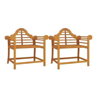 vidaXL 2x Garden Chairs 91x62x94 cm Solid Wood Teak Outdoor Wooden Patio Chair