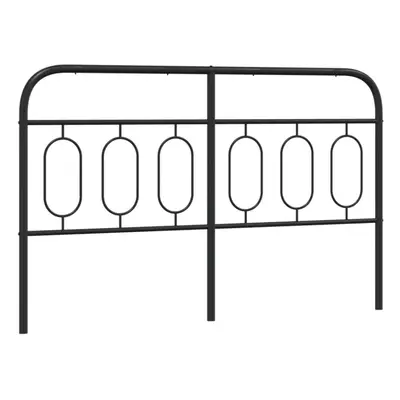 vidaXL Metal Headboard Bedroom Home Bed Header Bed Headboard Black cm