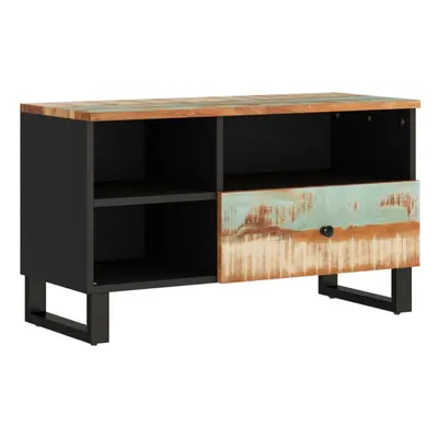 (multicolour) vidaXL TV Cabinet TV Stand Unit Cupboard Solid Wood Mango and Engineered Wood