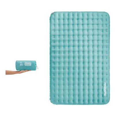 (Blue, L) TPU Thickened Inflatable Mattress Waterproof Single/Double People Sleeping Pad for Out