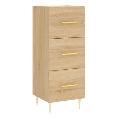 (sonoma oak) vidaXL Sideboard Storage Cabinet Cupboard Side Cabinet White Engineered Wood