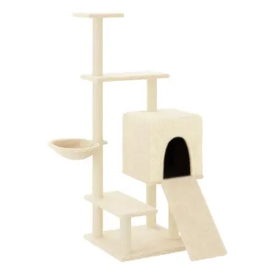 (cream) vidaXL Cat Tree Cat Tower with Sisal Scratching Posts Cat Cando Light Grey