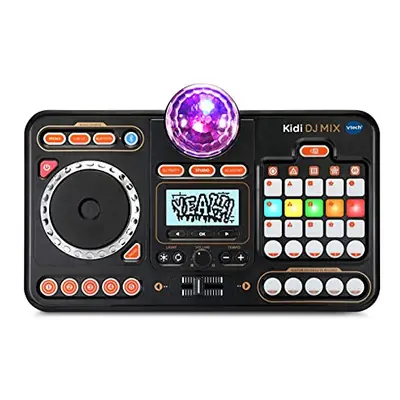 VTech Kidi DJ Mix (Black), Toy DJ Mixer for Kids with Tracks and Music Styles, with Lights and E