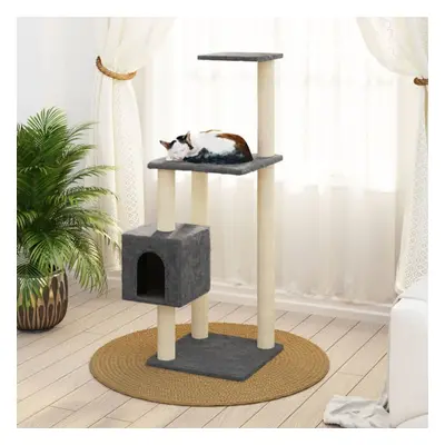 (Dark grey) vidaXL Cat Tree with Sisal Scratching Posts Cat Play Tower Cat Climbing Tree