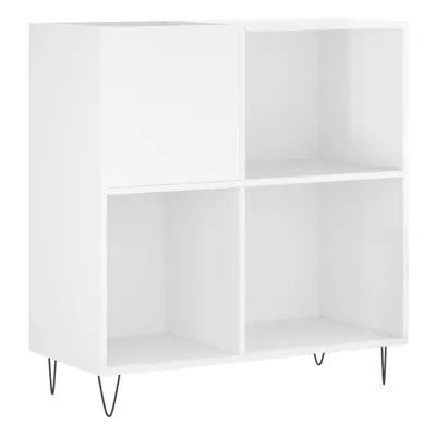 (high gloss white) vidaXL Record Cabinet Record Storage Cabinet Sideboard White Engineered Wood