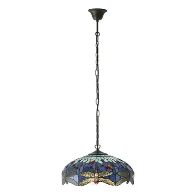 Tiffany Glass Hanging Ceiling Pendant Light Blue Dragonfly Lamp Shade i00109