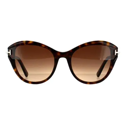 Tom Ford Sunglasses Leigh FT0850 52F Dark Havana Brown Gradient