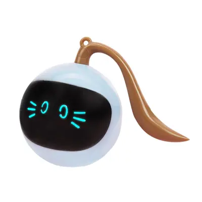 (Sky Blue) Cat Toys USB Charging Pet Balls Minutes Standby Intelligent Escape Route Design for C