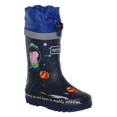 (10 UK Child, Navy) Regatta Childrens/Kids Peppa Pig Space Wellington Boots