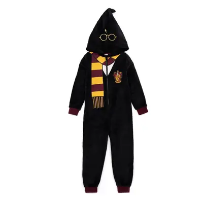 (11-12 Years, Black) Harry Potter Childrens/Kids Gryffindor Sleepsuit