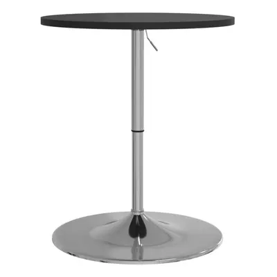 vidaXL Bar Table Kitchen Pub Table Black Engineered Wood and Chromed Steel