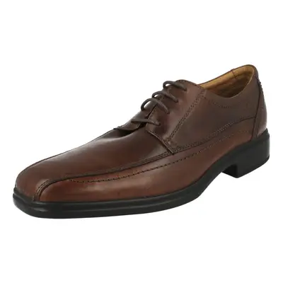 (UK 10, Walnut (Brown)) Mens Clarks Formal Lace Up Shoes Glevo Over - G Fit